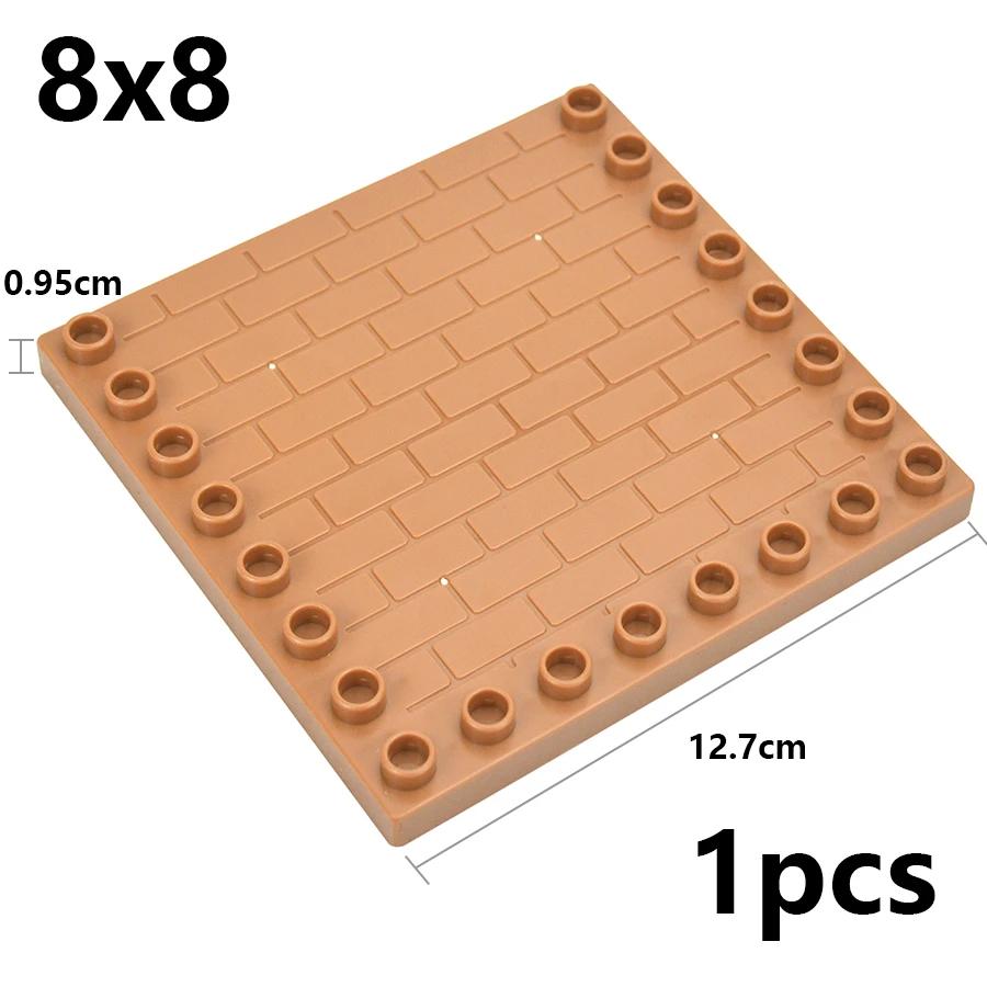 Big Size Building Blocks House Furniture Assemble Wall Fence Roof Door Window Construction Large Bricks Toys Compatible Duploes