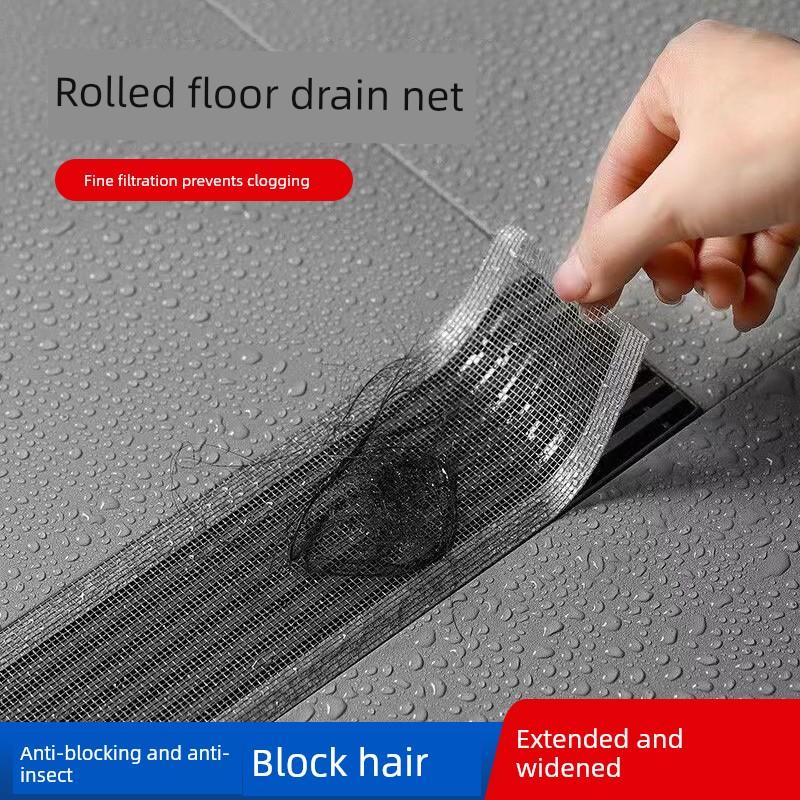 Striscia Filtro Scarico Rettangolare, Monouso, Anti-Insetti, per Bagno e WC, Blocca Capelli, Adesivo per Scarico Confezionato in Rotolo
