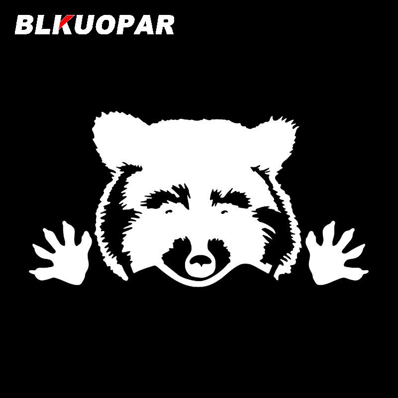BLKUOPAR Raccoon on The Ground Car Stickers Vinyl Cute Creative Die-cut Occlusion Scratch Windshield Motorcycle Car Goods