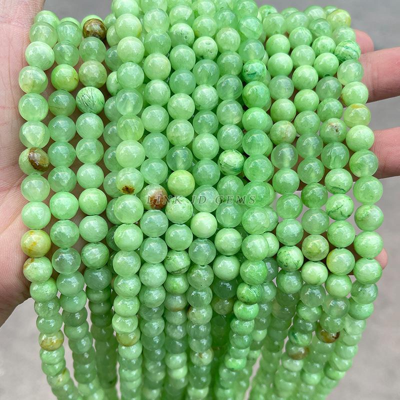 Natural Stone Sea Blue Chalcedony Beads Round Loose Spacer 6 8 10mm Pick Size For Jewelry Making Necklace Bracelet Accessory
