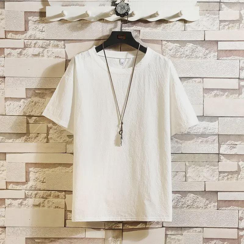 Men's Plus Size Cotton Linen Harem Capris: Lightweight, Loose-Fit Casual Pants