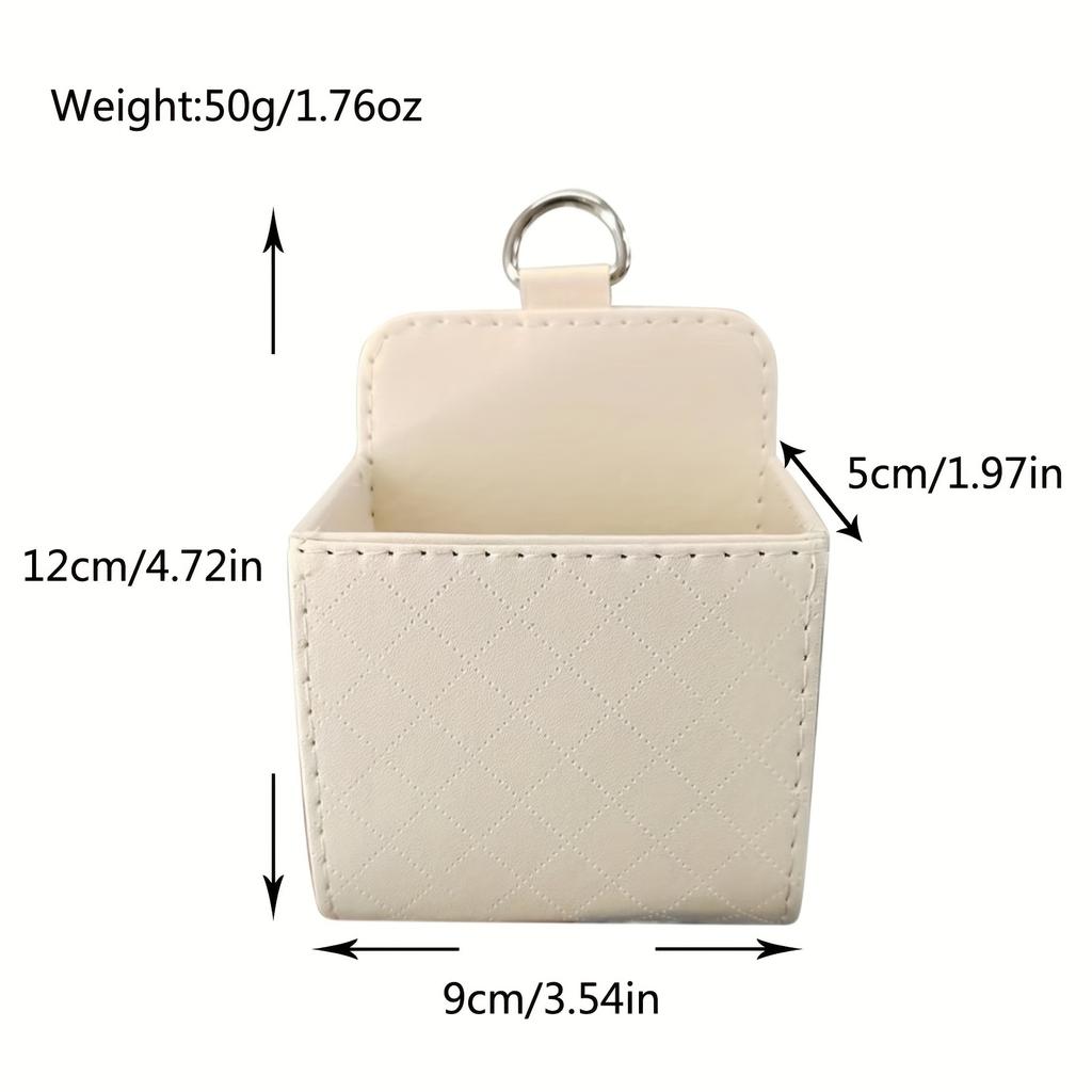 1 Pack Air Vent Storage Bag, Car Accessories Car Leather Multi-functional Storage Box Air Vent Phone Holder Organizer Bag