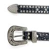 1 Luxury Belt With Large Glass Rhinestones High Quality Alloy Buckle Fashionable And Trendy Wide Belt