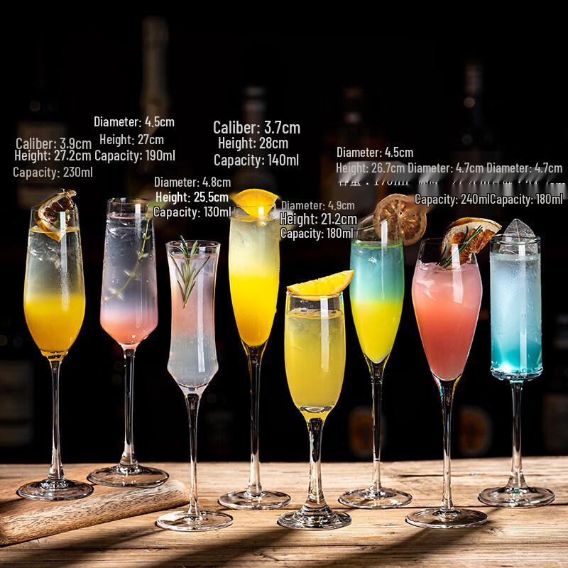 Elegant Crystal Champagne Flute Set