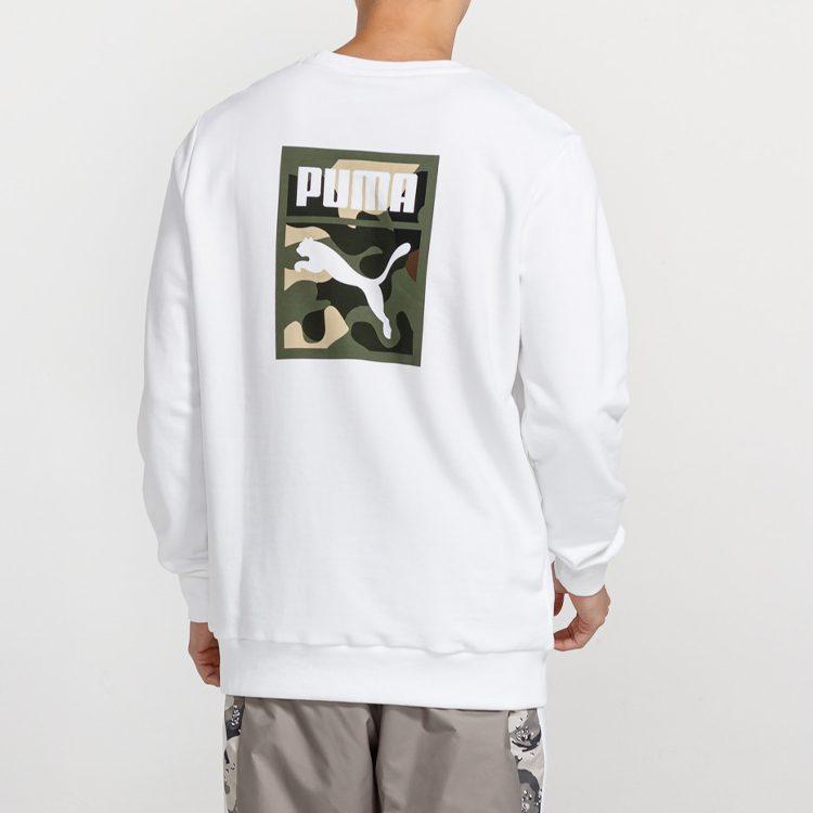 Puma Sweatshirts Men's White Crew Neck Moderate Regular 578884-02
