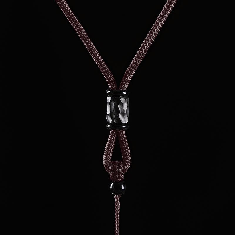 Hand-Woven Black Jadeite Gold Pendant Rope for Men & Women