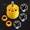 PVC Thread Maker Tool Electric Drill Water Pipe Threading Device with 3 Dies 1/2" 3/4" And 1" PVC Pipe Threader Kit for Electric Drill