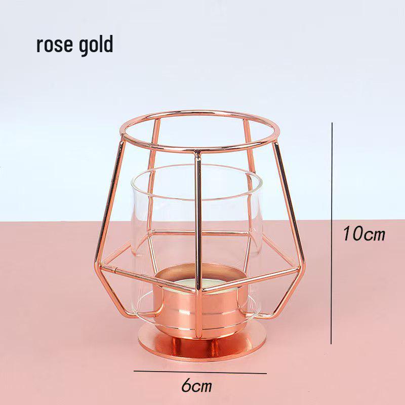 Luxury Cross-Border Iron Candle Holder for Romantic Dinner & Christmas Decoration