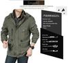 Men's Fleece-Lined Mid-Length Windbreaker with Multi-Pockets (2025 Edition)