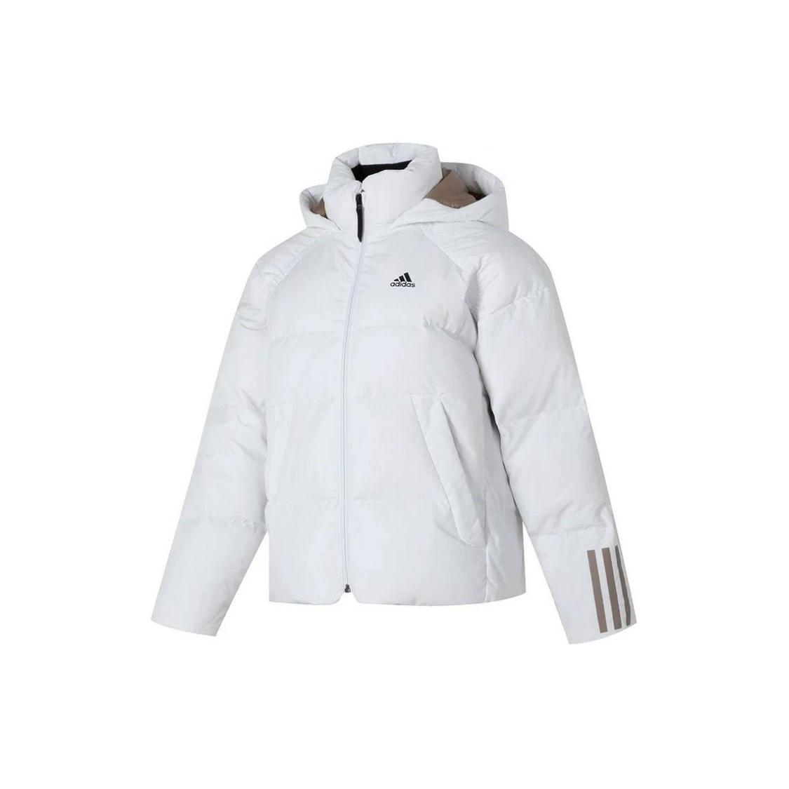 (WMNS) adidas Dy Hooded Down Jackets  White  Women s IL8935 XL