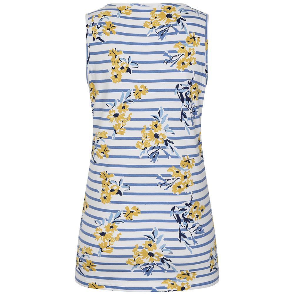 Lazy Jacks Womens/Ladies Meadow Floral Stripes Vest Top