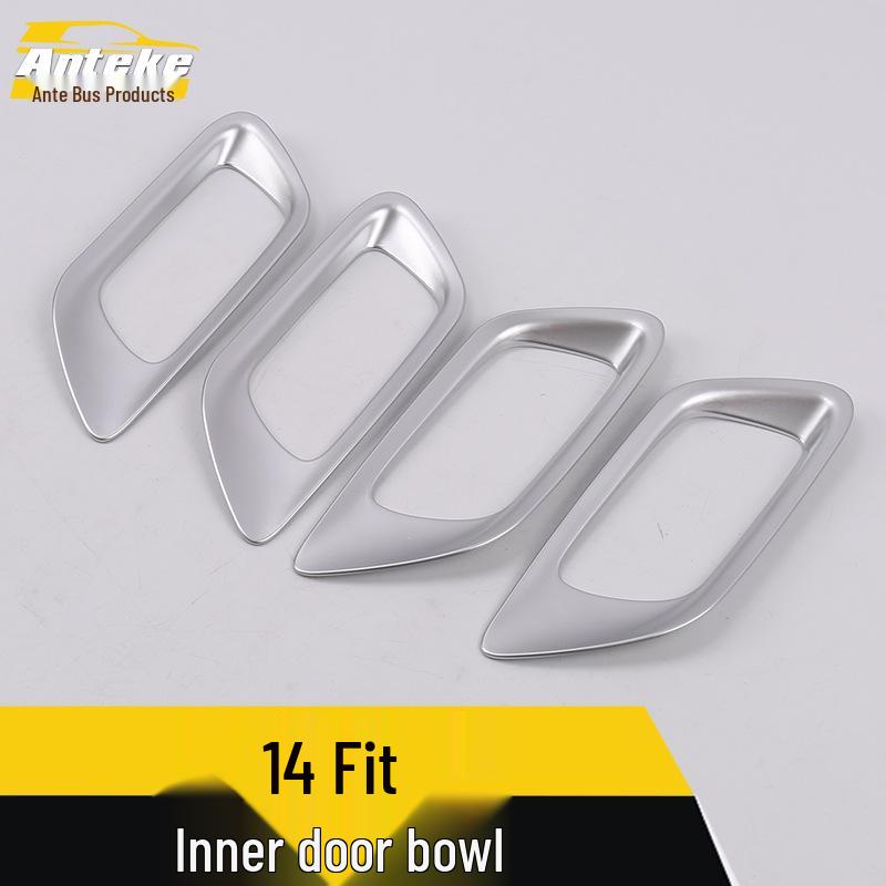 Compatible with 14 Fit models: Interior Door Bowl Ring and Handle Decorative Frame Anti-Scratch Patch Accessories.