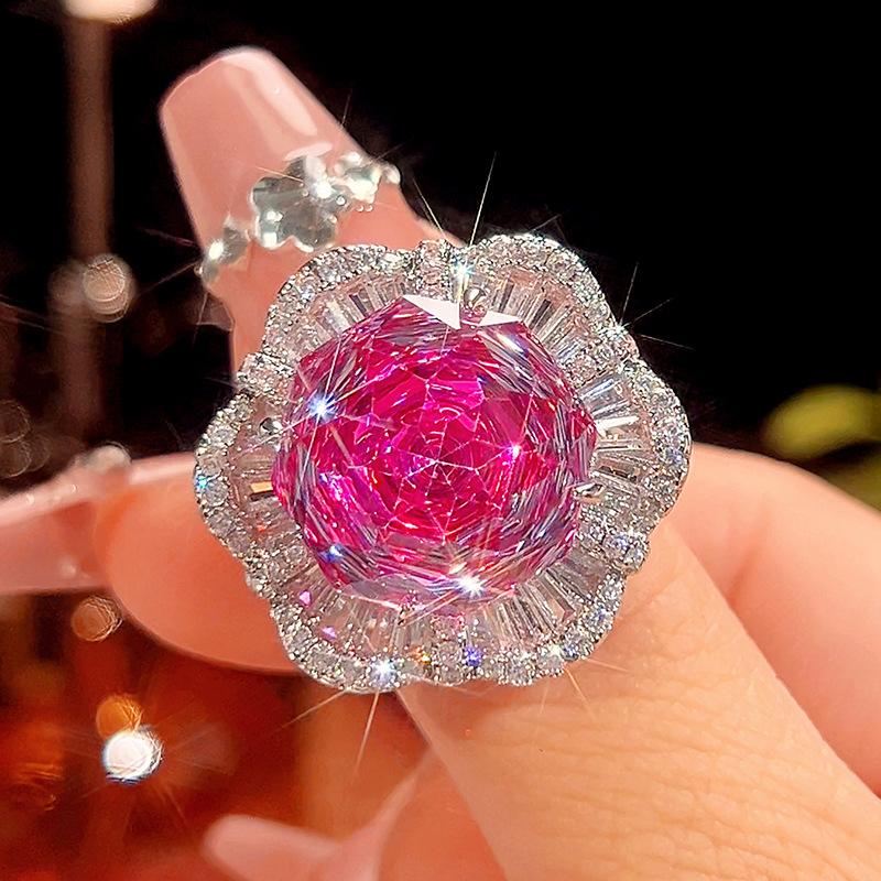 Jewelry Copper Bottom Gold-Plated Millennial Cut Dragon Fruit Color Temperament Light Luxury Suit Women 16-12M