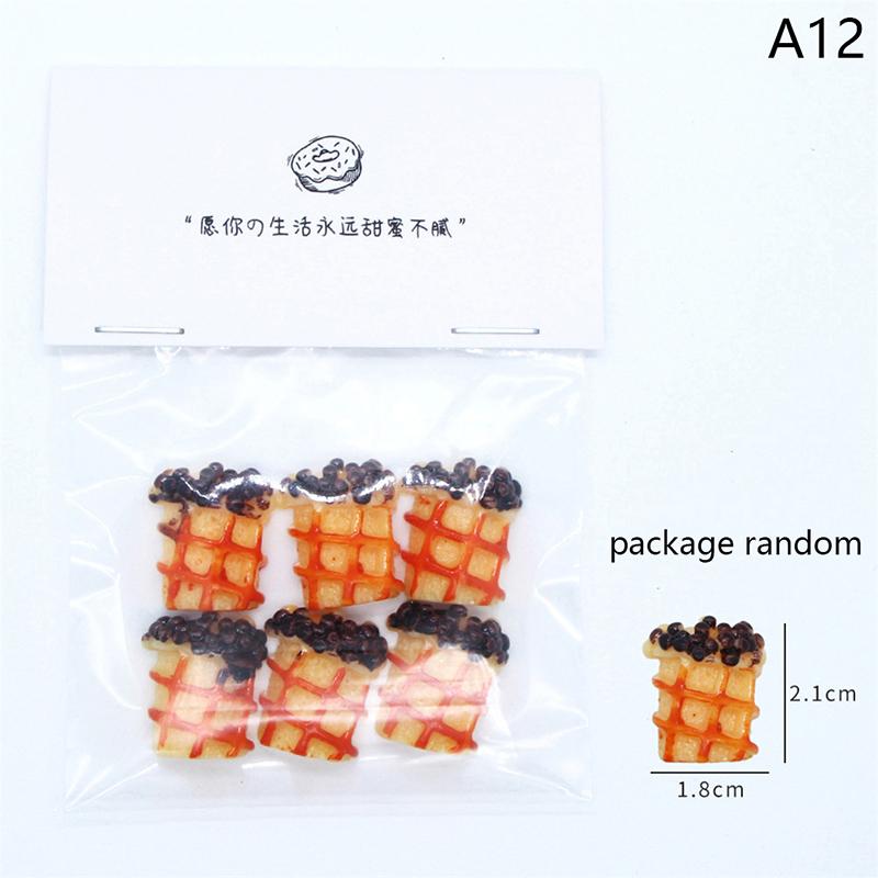 1 Bag 1/12  Miniature Simulation Bread Fruits Dollhouse Miniature Food Breakfast Snack Dessert Cookie Donuts Candy Kitchen Toys