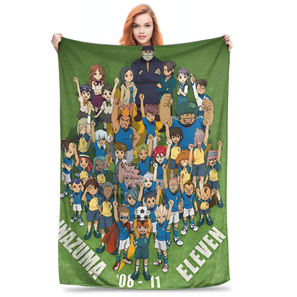 Inazuma Eleven Axel Blaz Gouenji  Plush Blankets Girls Boys  Flannel Throw Blanket Bed Soft Customized Quality Bedspread Gift