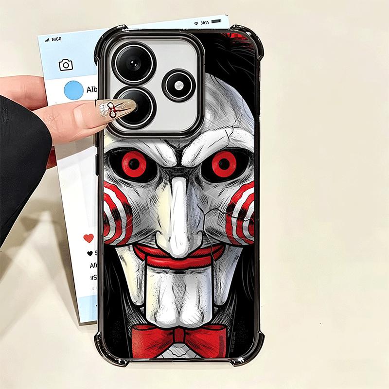 The J-Jigsaws Killer Horror Soft Phone Case For Xiaomi Poco X7 X8 Pro Max X6 X5 X3 F8 Ultra F7 M8 M7 M5S Redmi 15C 15A 15 14C 13
