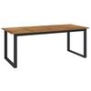 Garden Table with U Shaped Legs 200 x 90 x 75 cm Solid Acacia Wood