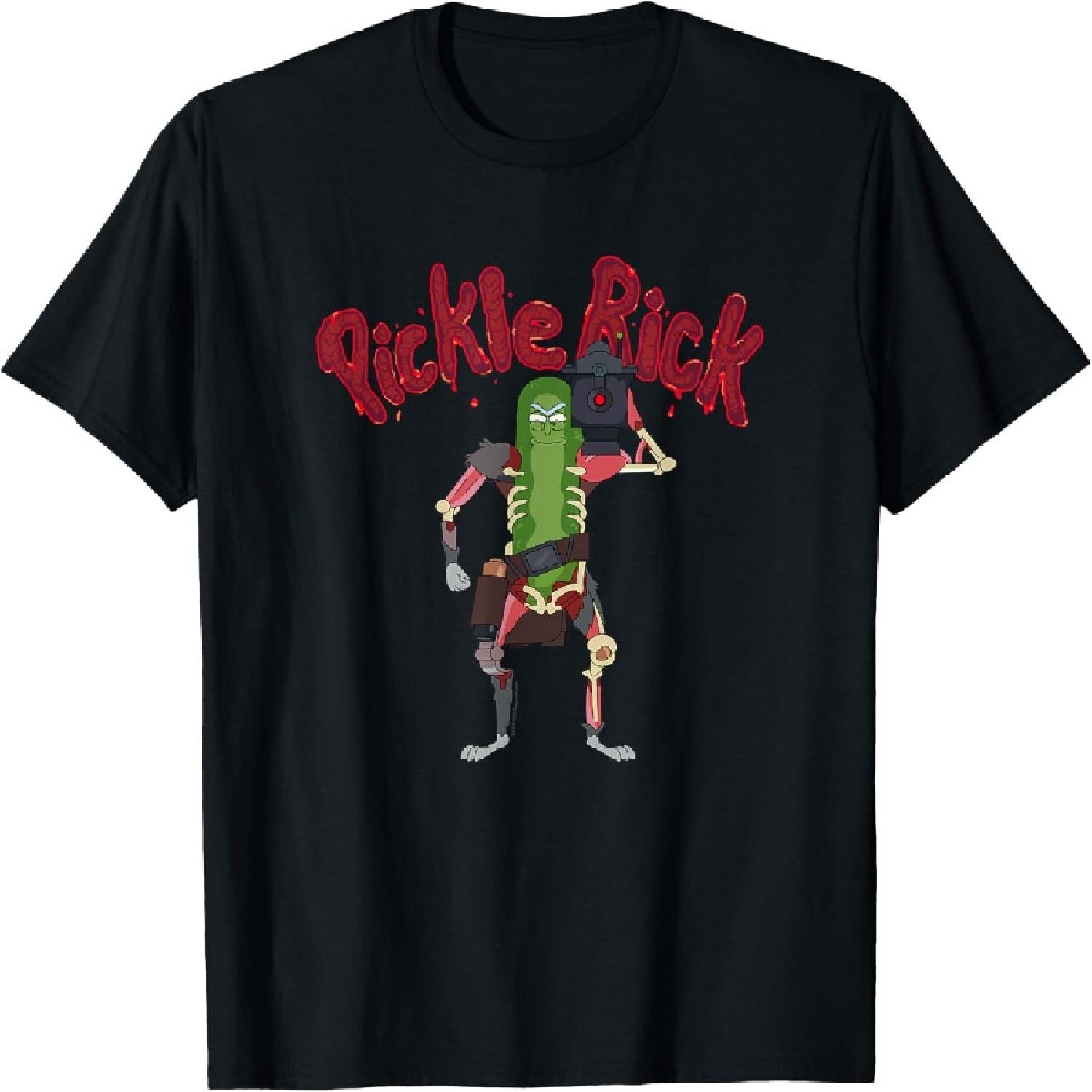 Футболка Rick and Morty Pickle Rick Laser Slice Type S