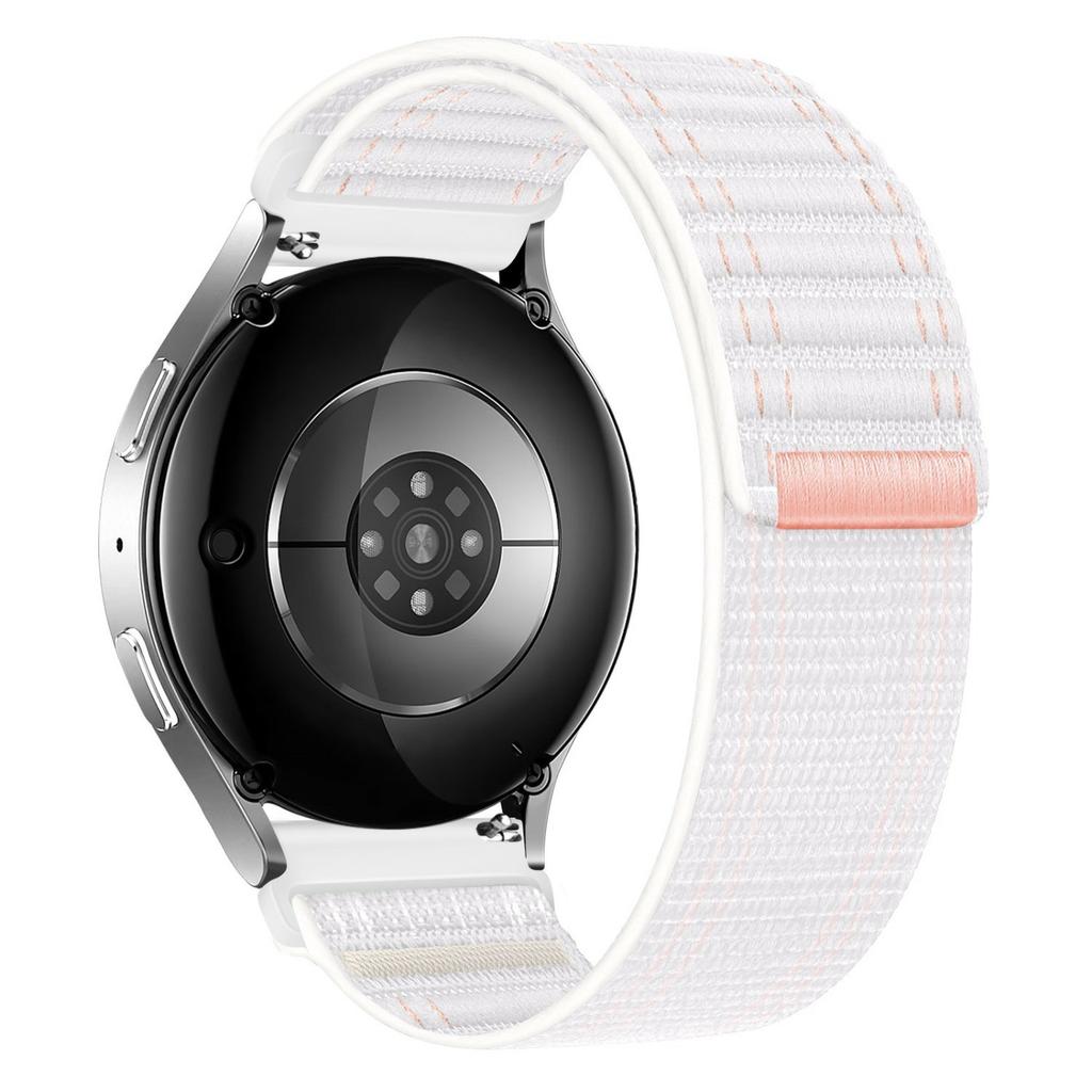 For Samsung Galaxy Watch7 44mm / 40mm Nylon Watch Band 20mm Wave Pattern Magic Tape Closure Wrist Strap