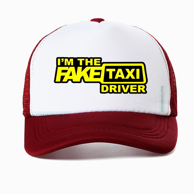 Fake Taxi Black Print Snapback Hat High Quality Mesh Breathable Summer Men Baseball Cap