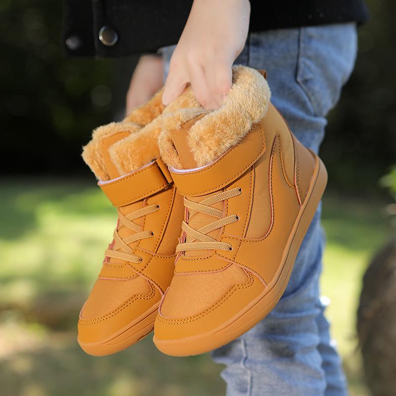 Boys/girls snow boots | Children's wide-toe barefoot snow boots | Toddler/Little/Big children's warm boots Kids Winter Sneakers