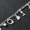 Hot-selling Silver Fashion Thirteen Pendant Bracelet Women's Multi-element Jewelry