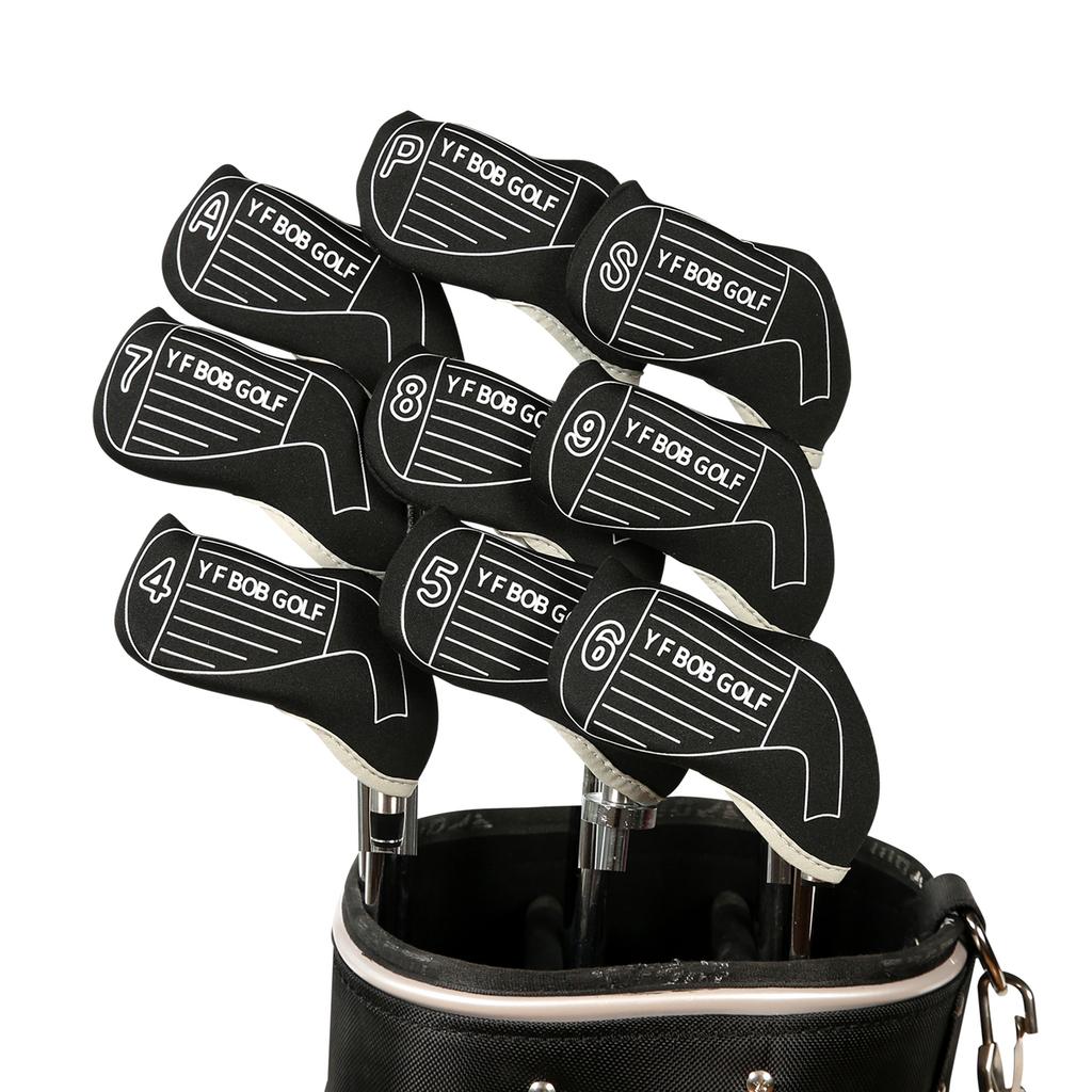 9Pcs Golfs Mallet Putter Headcover Golfs Club Head Cover for Men Women, Golfs Driver Golfs Club Cover Iron Headcover