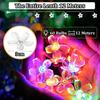 Silicone Flower LED String Lights – 60 LED, 12 Meter Multicolour Copper Wire Fairy Lights for Window, Wall, Garden, Diwali, Christmas