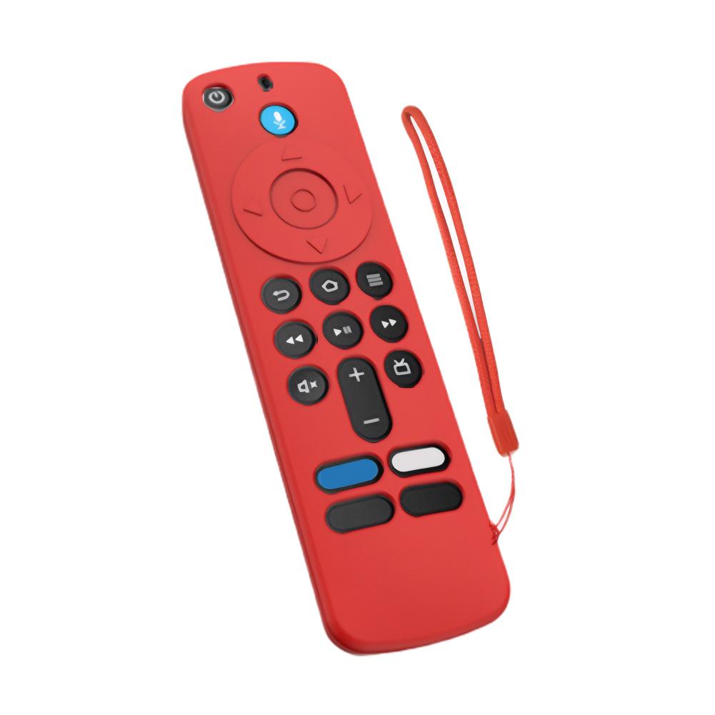 Silicone Remote Case Anti-Slip Protective Cover with Lanyard TV Remote Control Case Shockproof Remote Cover for Fire TV Stick HD