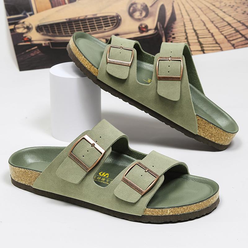 Leather Men Sandals Summer Men's Sandals Women Slippers Outdoor Beach Casual Shoes Zapatos Hombre Durable Non-Slip Luxury Shoes