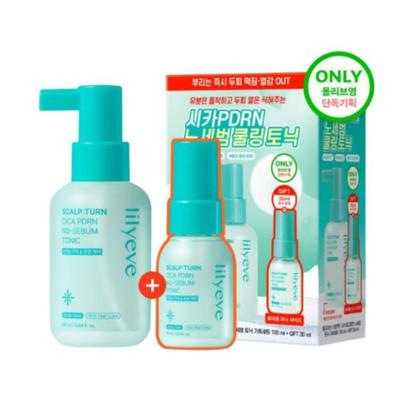 Lilyeve ScalpTurn Cica PDRN No-Sebum Tonikum na pokožku hlavy Speciální sada 100 ml (+30 ml)