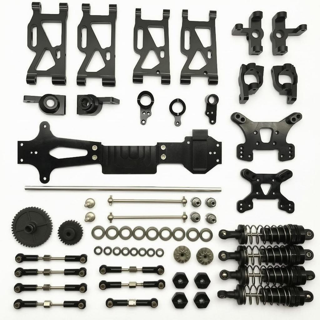 Metal Kit Aluminum Alloy RC Car Upgrade Machined Red
