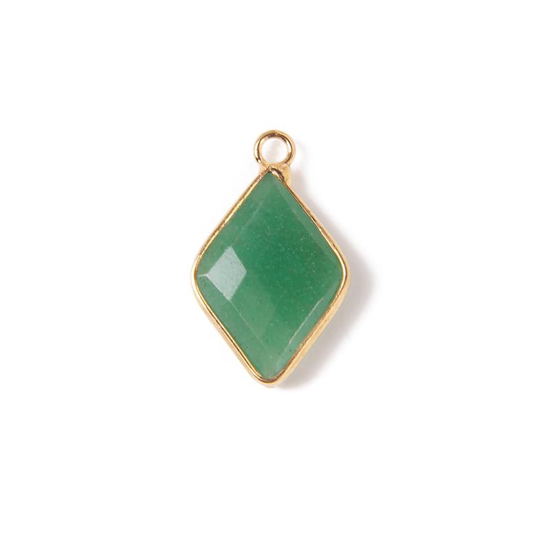 15X25MM Fashion Faceted Rhombus Pendant Natural Stone Lapis lazuli Charms for DIY Jewelry Making Necklace Earrings Wholesale
