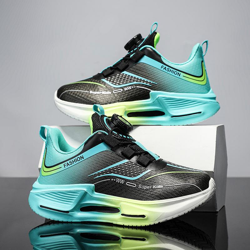 Autumn 2025 Mesh Breathable Boys' Sports Shoes - Casual, Non-slip, Trendy Running Sneakers for Kids.