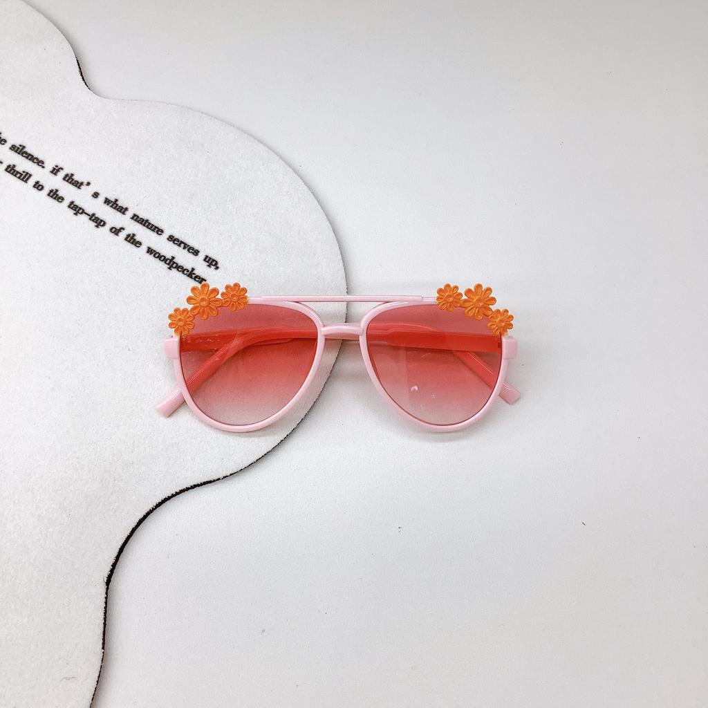 Fashion Children'S Sunglasses Cute Little Daisy Girls Sunscreen Uv Protection Sunglasses Boys Glasses Tide