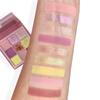 Lidschatten-Palette Matt Schimmer Langanhaltendes Augen-Make-up Lidschatten-Palette Set Minze Pastell Lila Tragbares Make-up 9 Farben, 1 Stück, 02 B