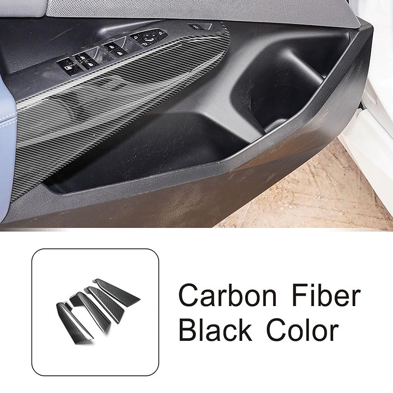 Carbon Fiber Color Door Armrest Frame Decoration Cover Trim For BMW X3 G45 2025 Car Styling Interior Accessories 4 pieces