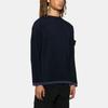 STONE ISLAND Logo Round Neck Pullover Sweater Men Sweater Navy-Blue 8115532C1-V0020