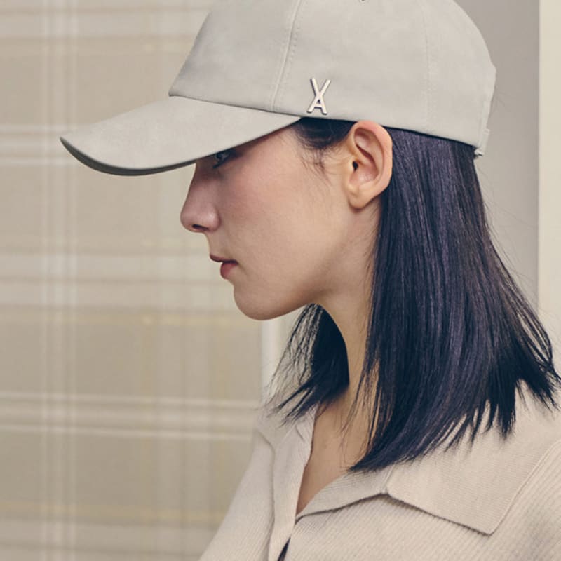 

VARZAR VA Studded Vegan Leather Ball Cap Ivory FREE