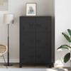 Industrial Style Storage Cabinet Black 75 X 40 X 120 Cm Steel