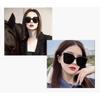 Korean-style fashionable high-definition polarized square-frame sunglasses for women, with a high-end feel, slimming effect for large faces, and UV