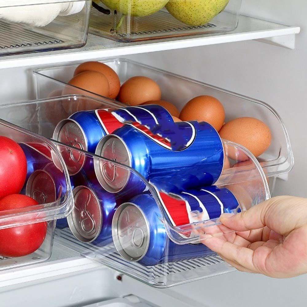 3pcs Large Capacity Refrigerator Storage Box PET Transparent Refrigerator Organizer Bin Stackable Open Top