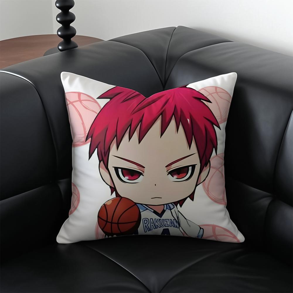 ANIME KKuroko no Basuke Cushion Cover Pillow Case Antidustmite Invisible zipper silky plush cushion