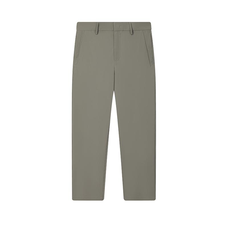 FILA White Series Comfortable Casual Simple Solid Color Basic Woven Pants Men Bottoms Gray-Brown F11M523801F-GY