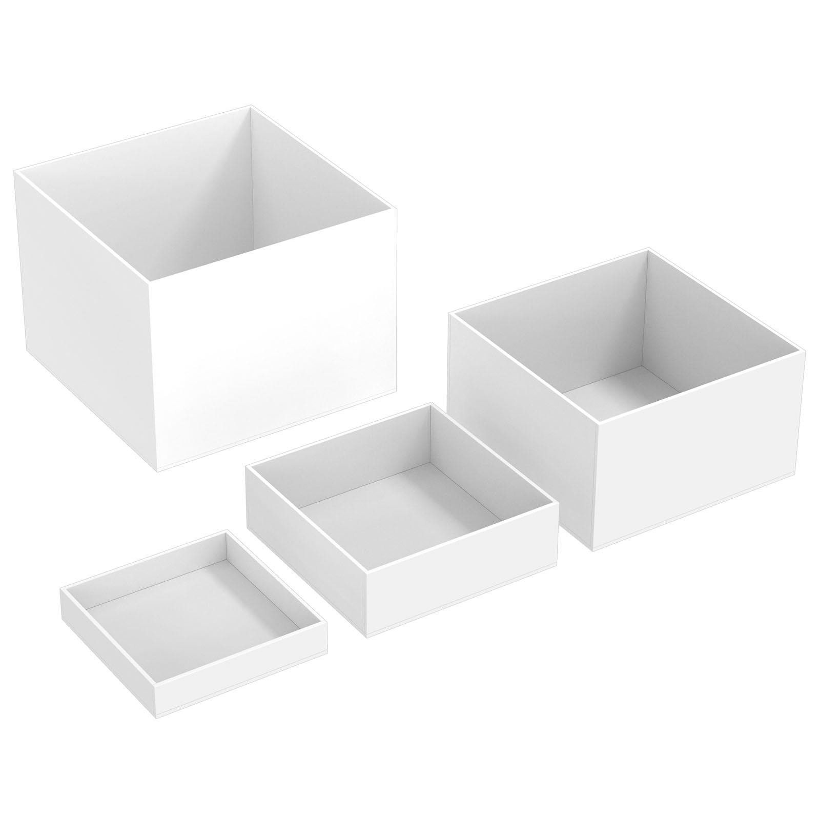 

4 шт. Акриловая кубическая подставка для дисплея Подставки для шведского стола с едой Полочка для настольной выкладки для кейтеринга Десерты Предметы коллекционирования Ювелирные изделия Фигурки для показа 4Pcs белый