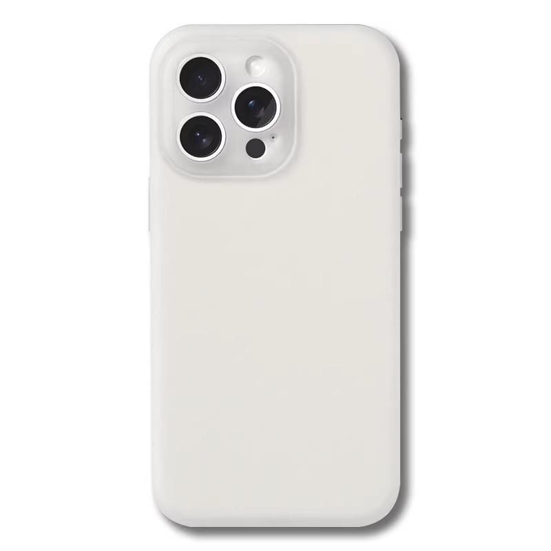 Liquid Silicone Phone Case IPhone 16 Pro Max 15 13 Shockproof Soft TPU Cover With Precise Cutout Minimalist Style