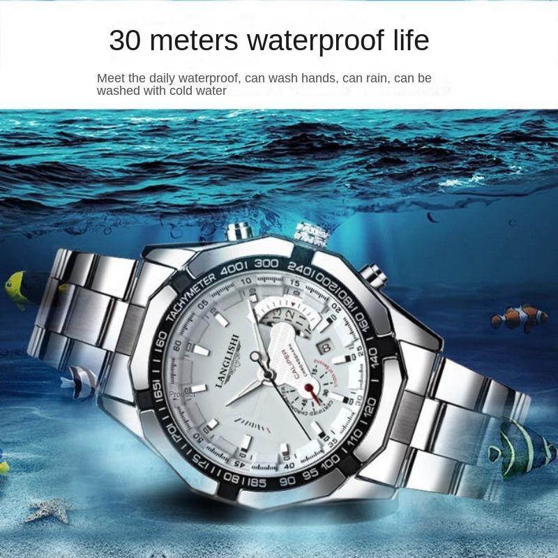 Top Brand New Waterproof Luminous Automatic Men's Watch Student Korean Fashionable Quartz Watch Domineering Men's Watch