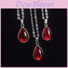 Collana con Goccia di Sangue di Vampiro Gioielli Gotici con Catena in Acciaio Inossidabile Per Uomo e Donna