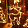 LED Christmas Lights Suction Cup Mount Classic Xmas Figures Indoor Outdoor Christmas Window Decor For Home Xmas Decor 2025