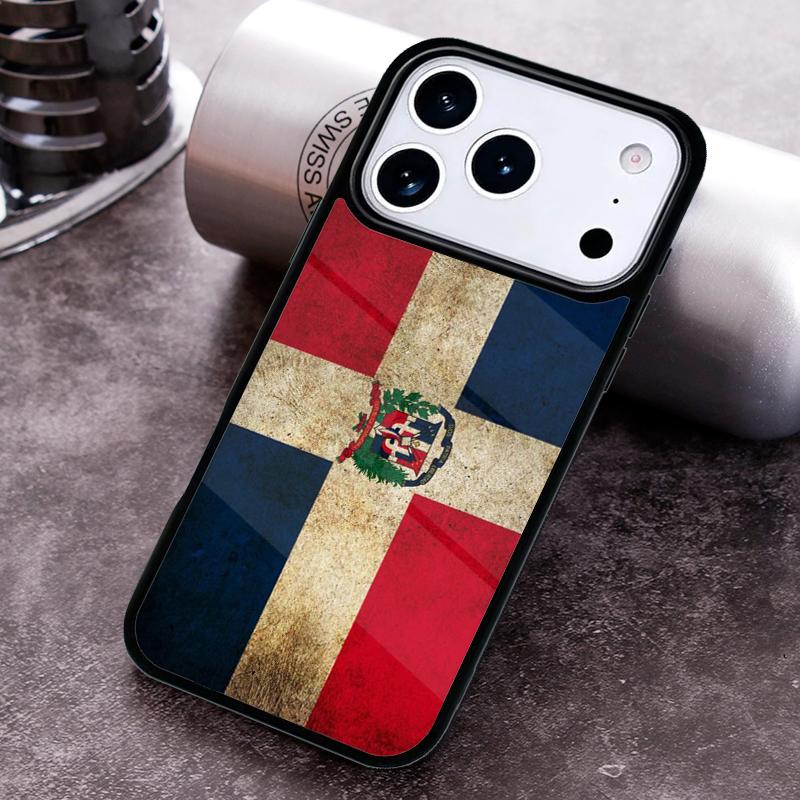 Dominican Republic Flag Painted Phone Case For iPhone 17 16 15 14 13 12 11 Pro Max Plus 17Air Soft Silicone Cover